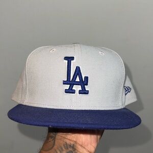 Blue and Gray LA Cap
